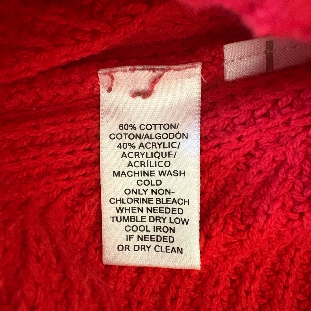LOFT Medium Red Tunic Knit Sweater - Picture 10 of 10